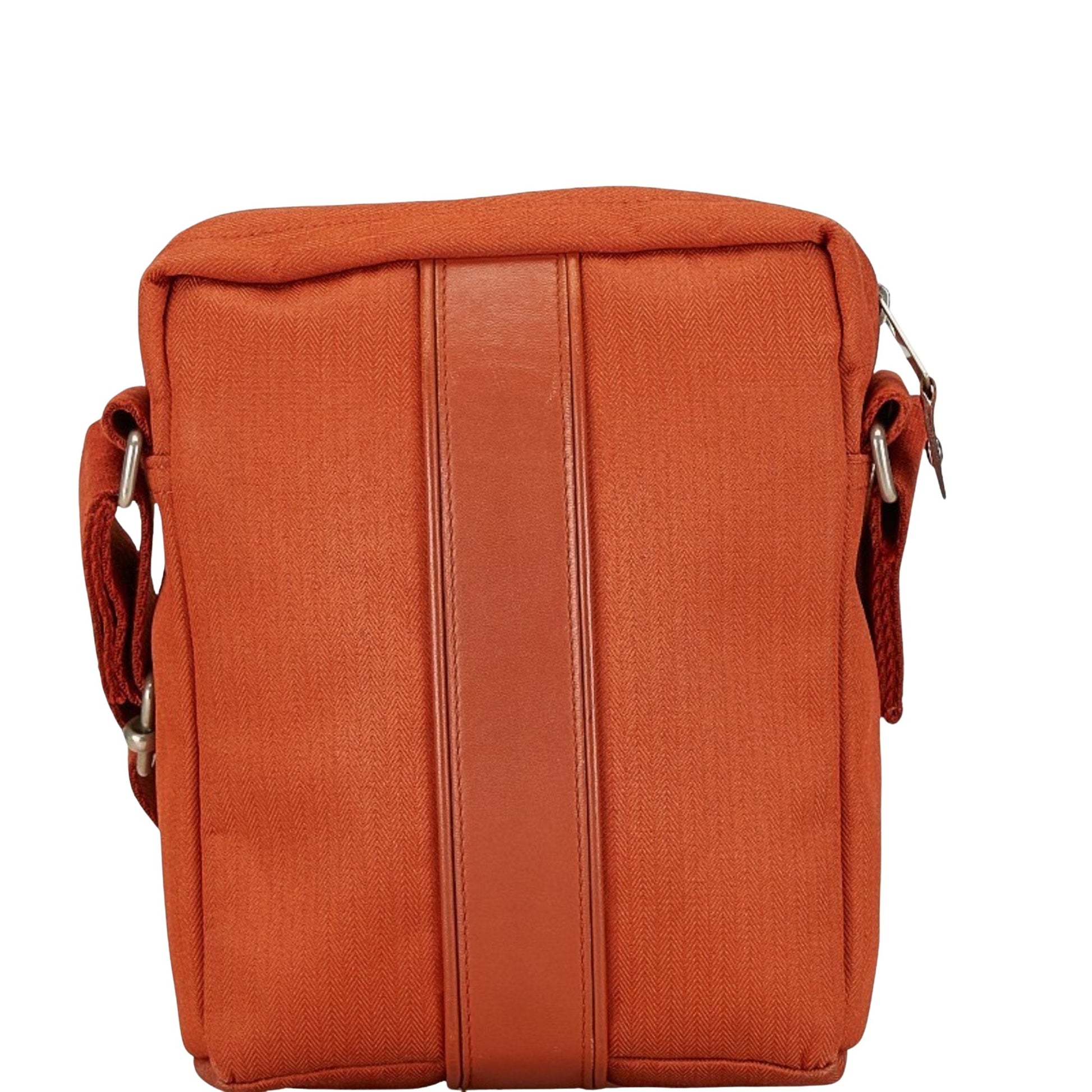 Hermès Acapulco, Orange, Canvas, shoulder