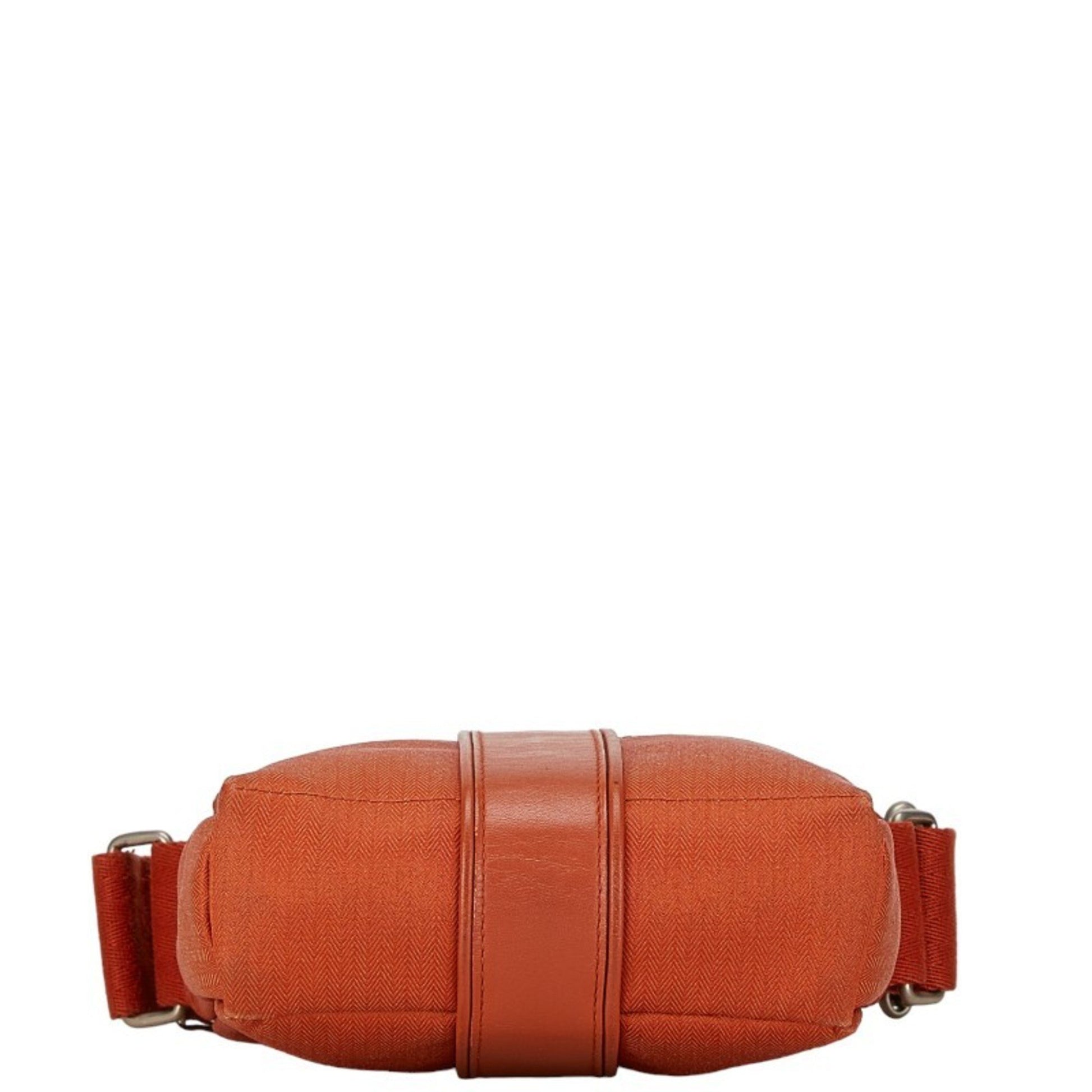 Hermès Acapulco, Orange, Canvas, shoulder