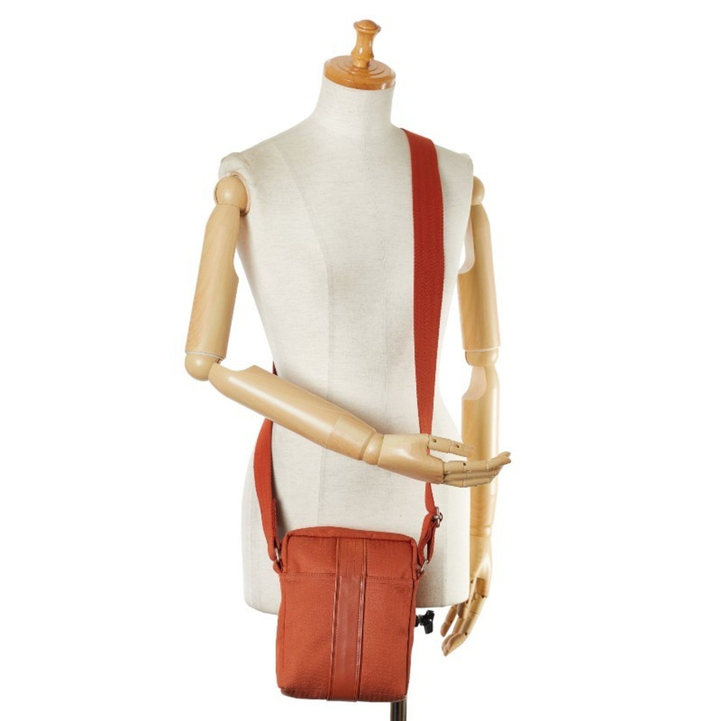 Hermès Acapulco, Orange, Canvas, shoulder