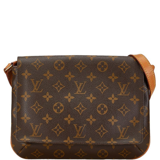 Louis Vuitton Musette Tango, Brown, Canvas, shoulder