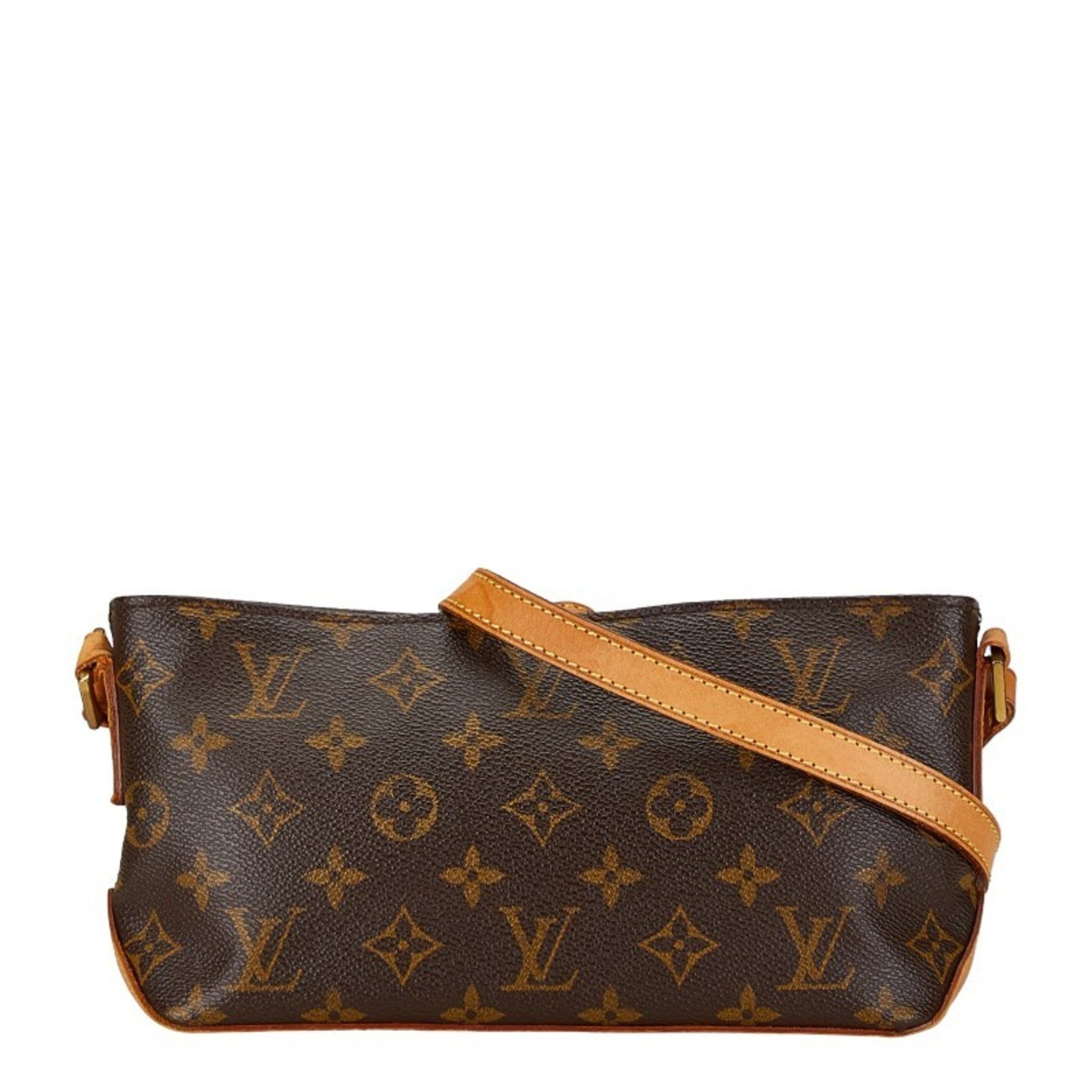 Louis Vuitton Trotteur, Brown, Canvas, shoulder