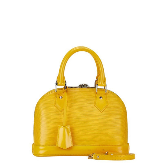 Louis Vuitton Alma BB, Yellow, Leather, handbag