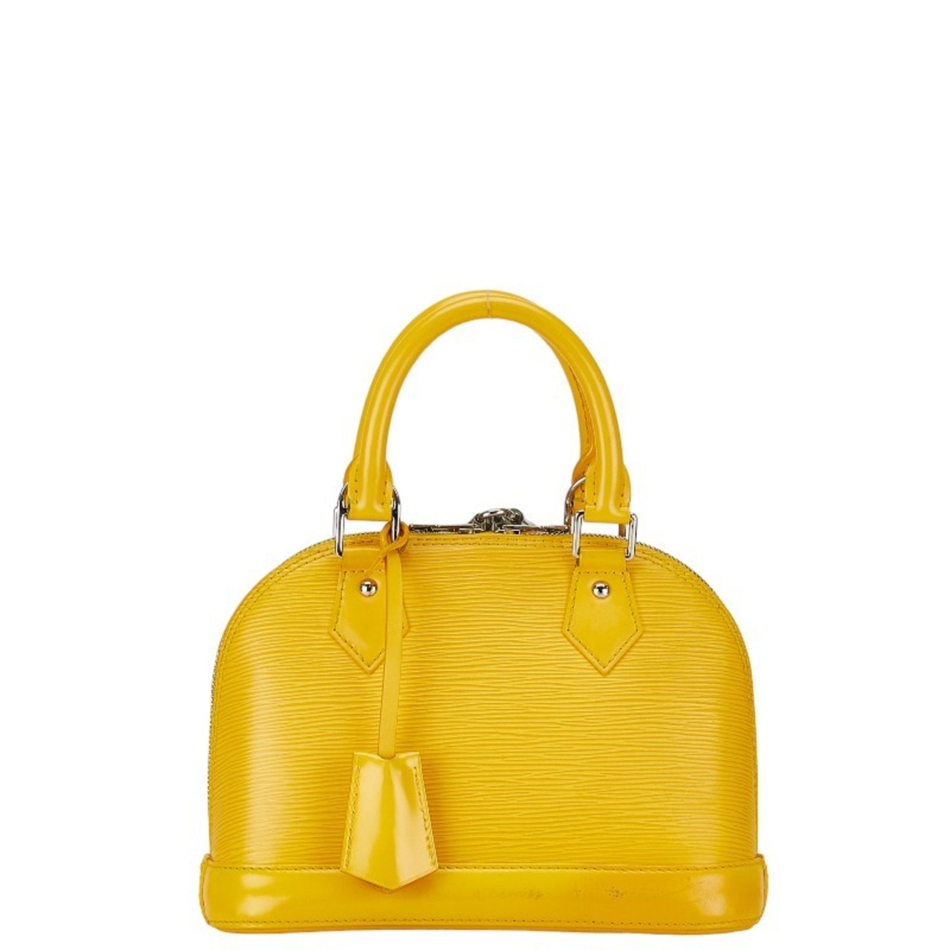 Louis Vuitton Alma BB, Yellow, Leather, handbag