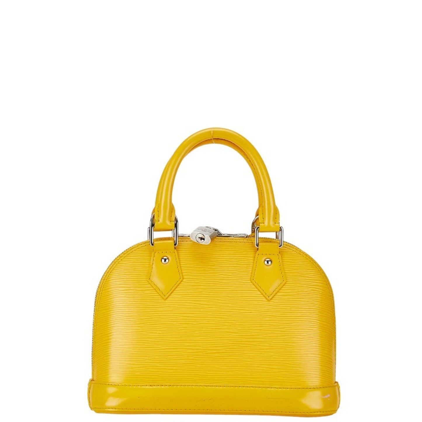 Louis Vuitton Alma BB, Yellow, Leather, handbag