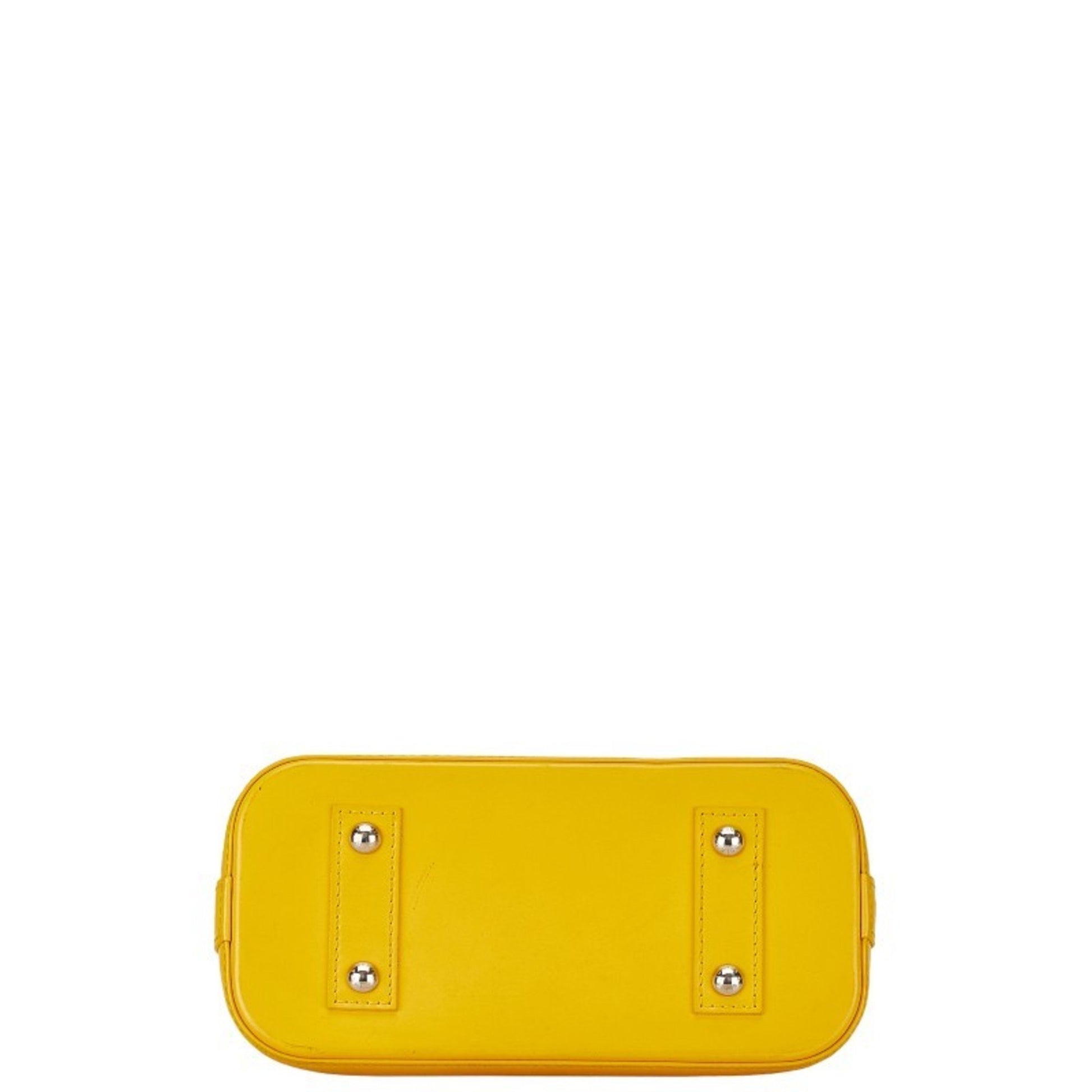 Louis Vuitton Alma BB, Yellow, Leather, handbag