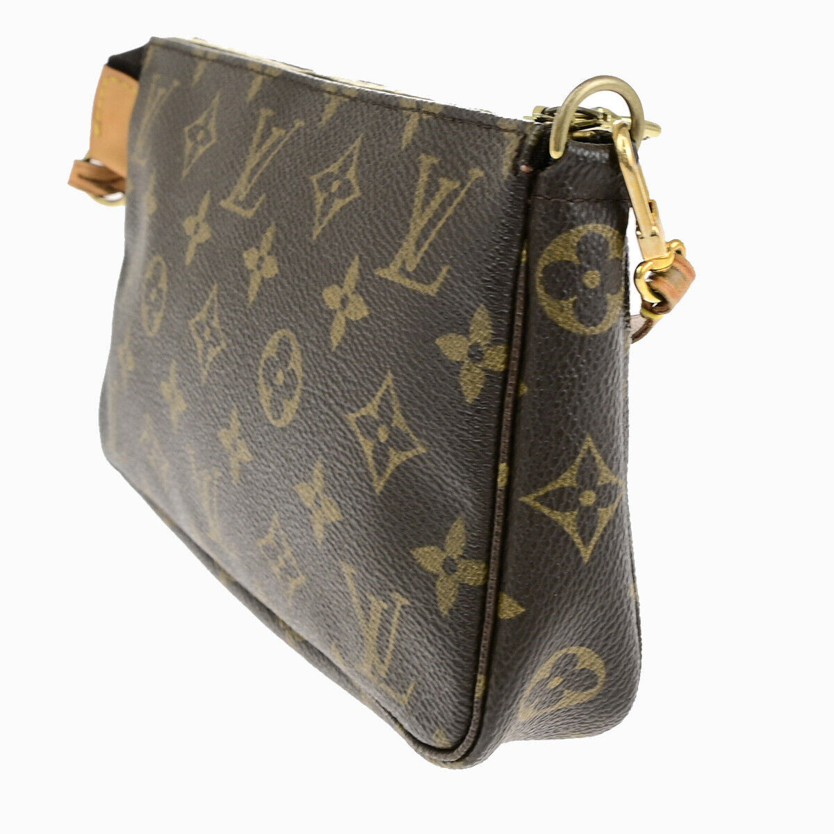 Louis Vuitton Pochette accessoires, Brown, Canvas, clutch