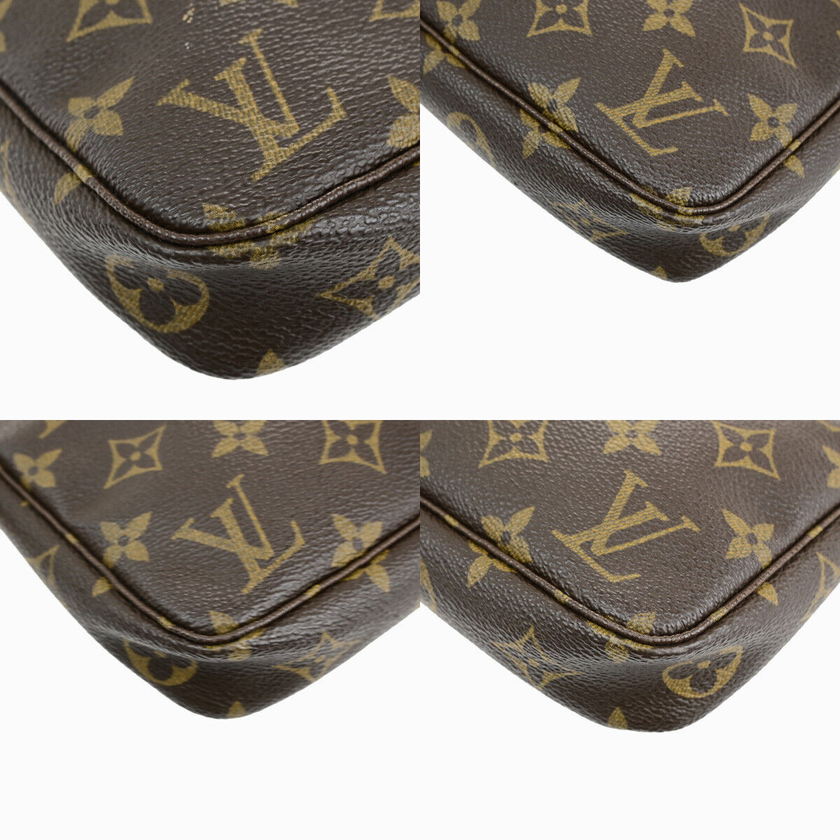 Louis Vuitton Pochette accessoires, Brown, Canvas, clutch