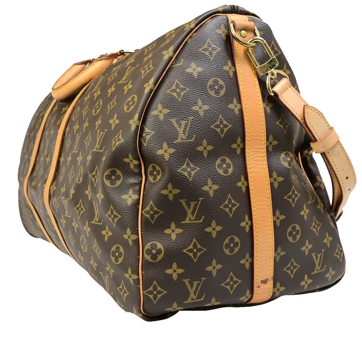 Louis Vuitton Keepall Bandoulière 60, Brown, Canvas, travel