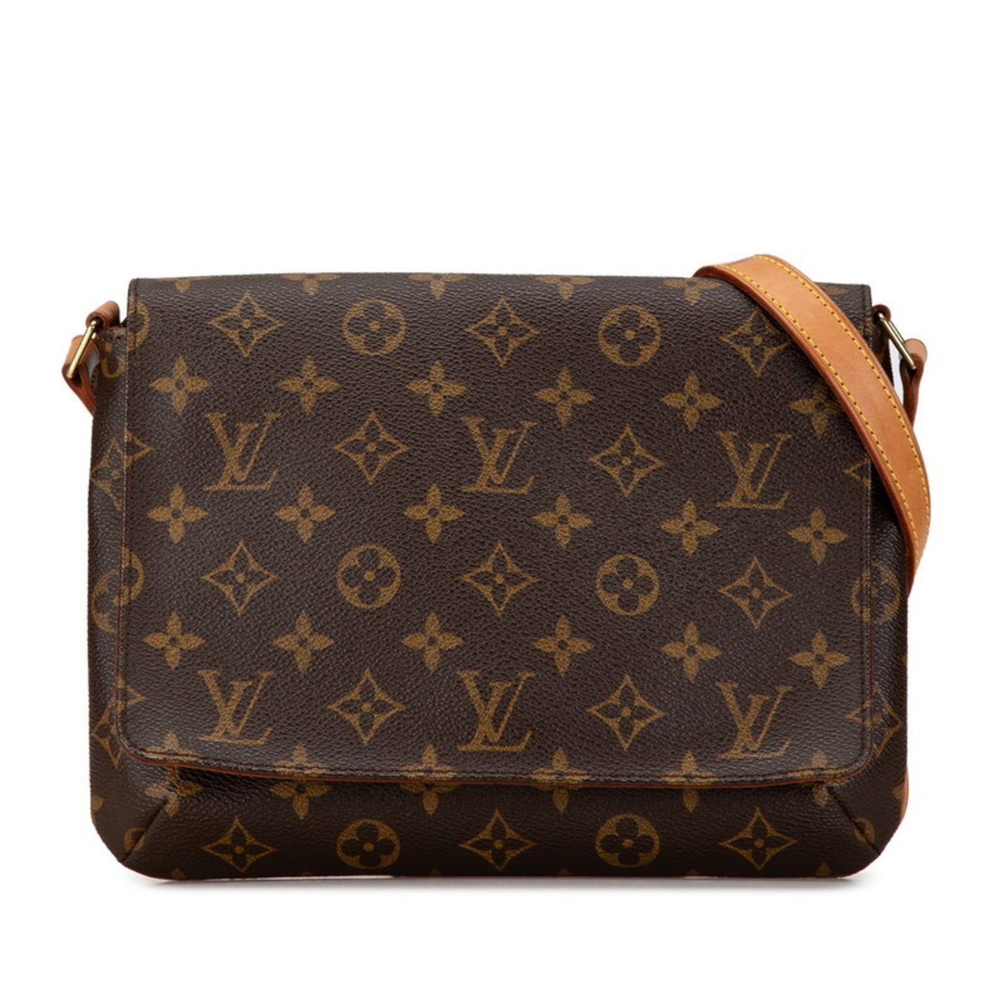 Louis Vuitton Musette Tango, Brown, Canvas, shoulder