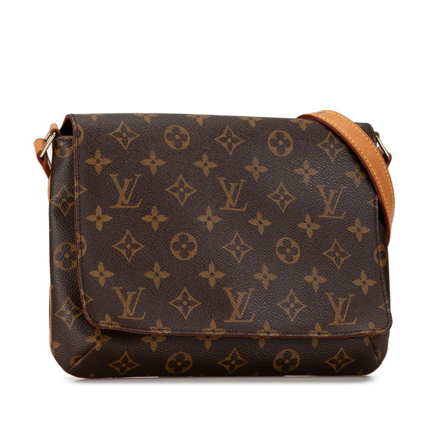 Louis Vuitton Musette Tango, Brown, Canvas, shoulder