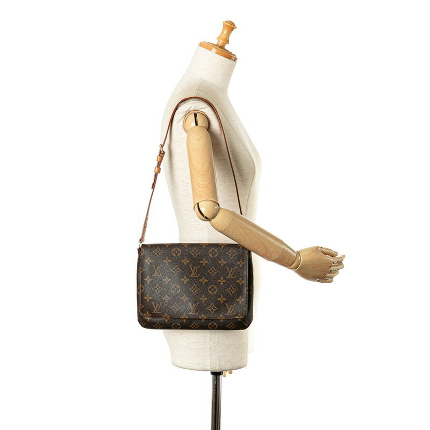 Louis Vuitton Musette Tango, Brown, Canvas, shoulder