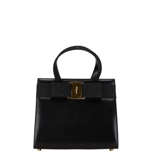 Salvatore Ferragamo Vara, Black, Leather, handbag