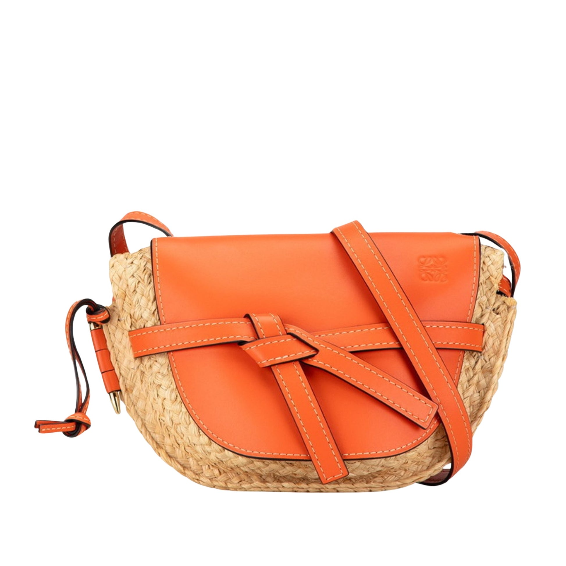 Loewe Anagram, Orange, Leather, shoulder