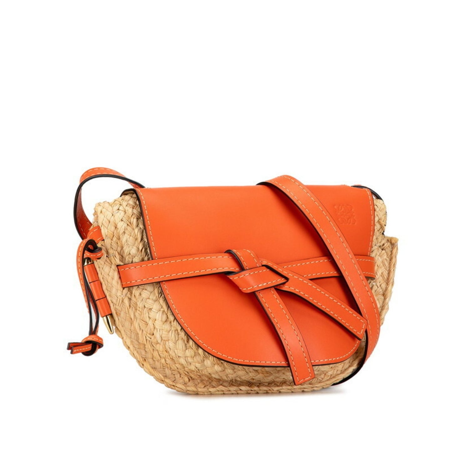 Loewe Anagram, Orange, Leather, shoulder