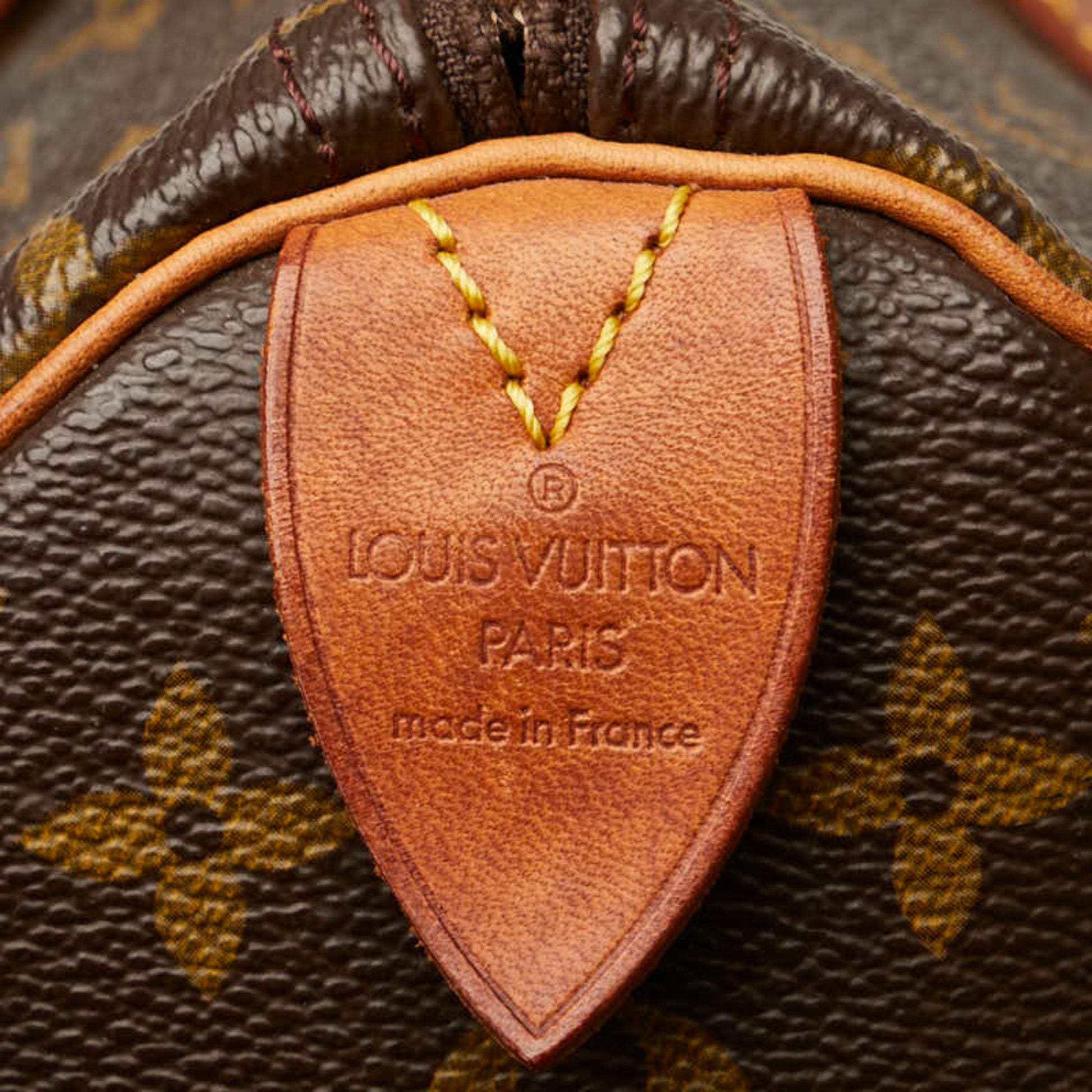 Louis Vuitton Speedy 35, Brown, Canvas, handbag