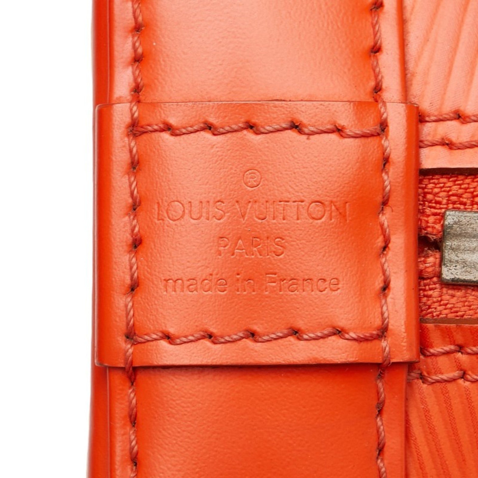 Louis Vuitton Alma, Orange, Leather, handbag