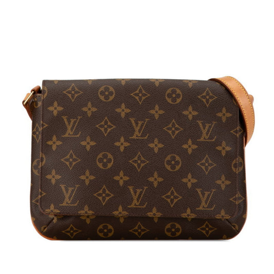 Louis Vuitton Musette Tango, Brown, Canvas, shoulder