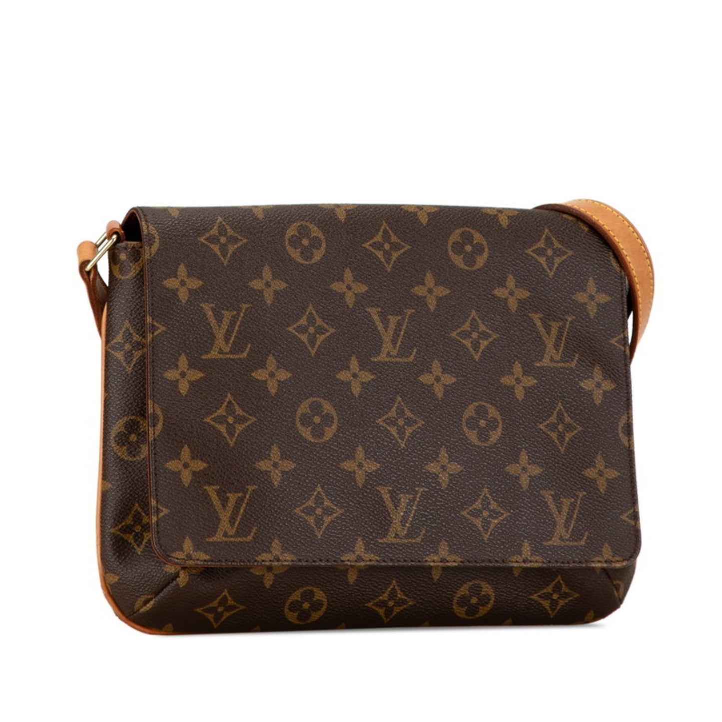 Louis Vuitton Musette Tango, Brown, Canvas, shoulder