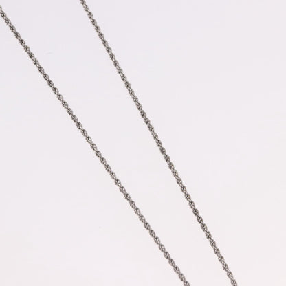 Christian Dior VIntage Circle Pendant Metal, Silver, Metal, Necklace