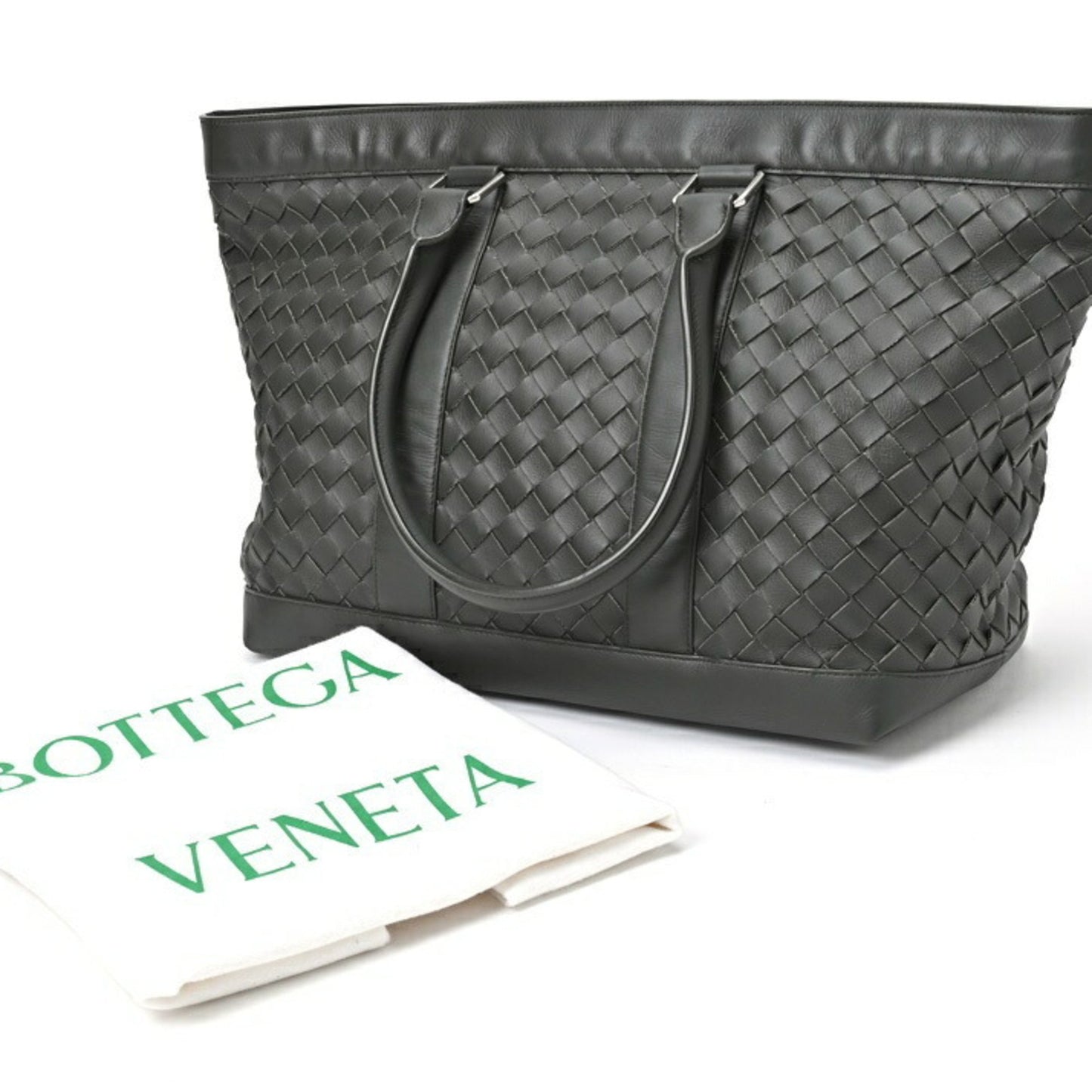 Bottega Veneta Intrecciato, Khaki, Leather, tote