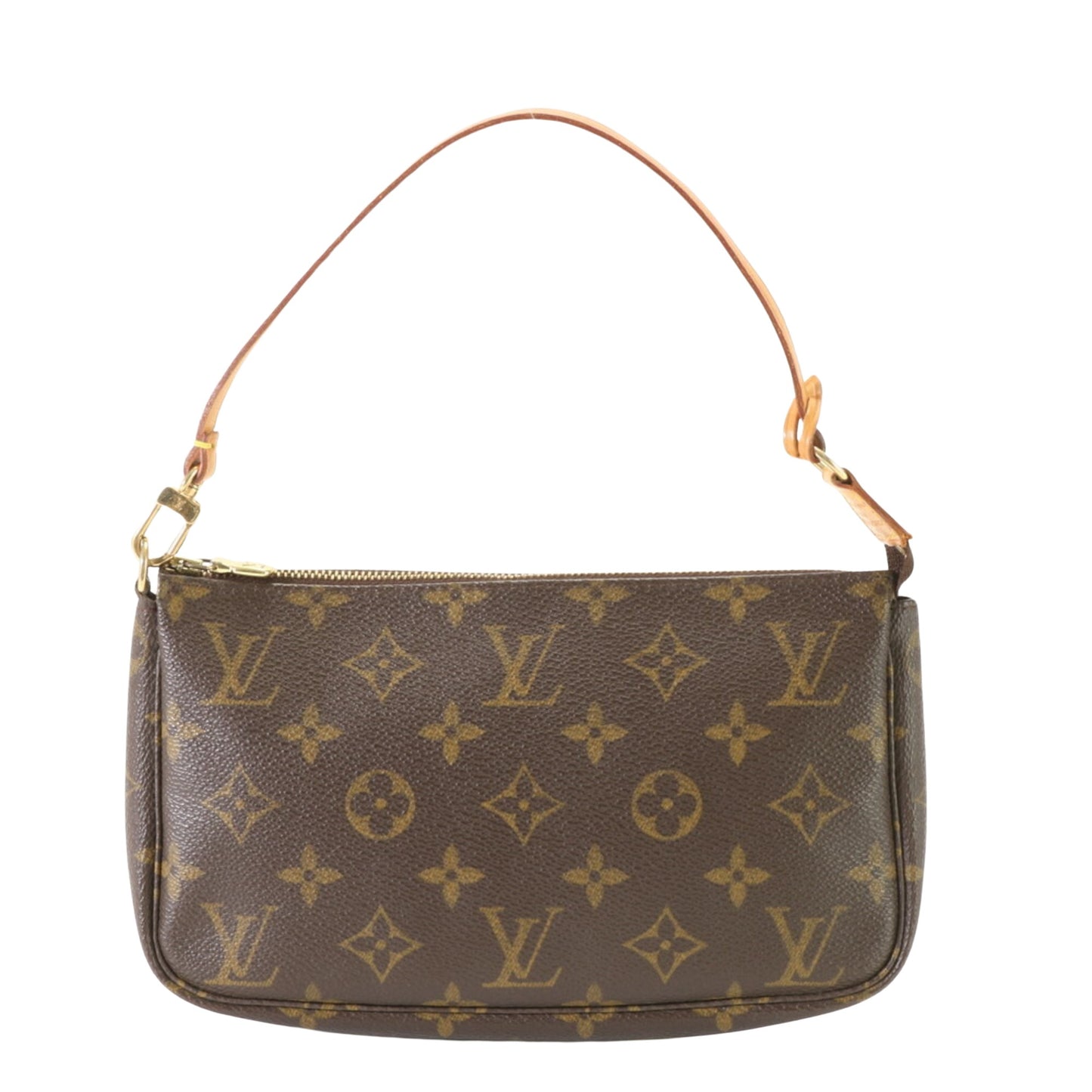 Louis Vuitton Pochette accessoires, Brown, Leather, clutch