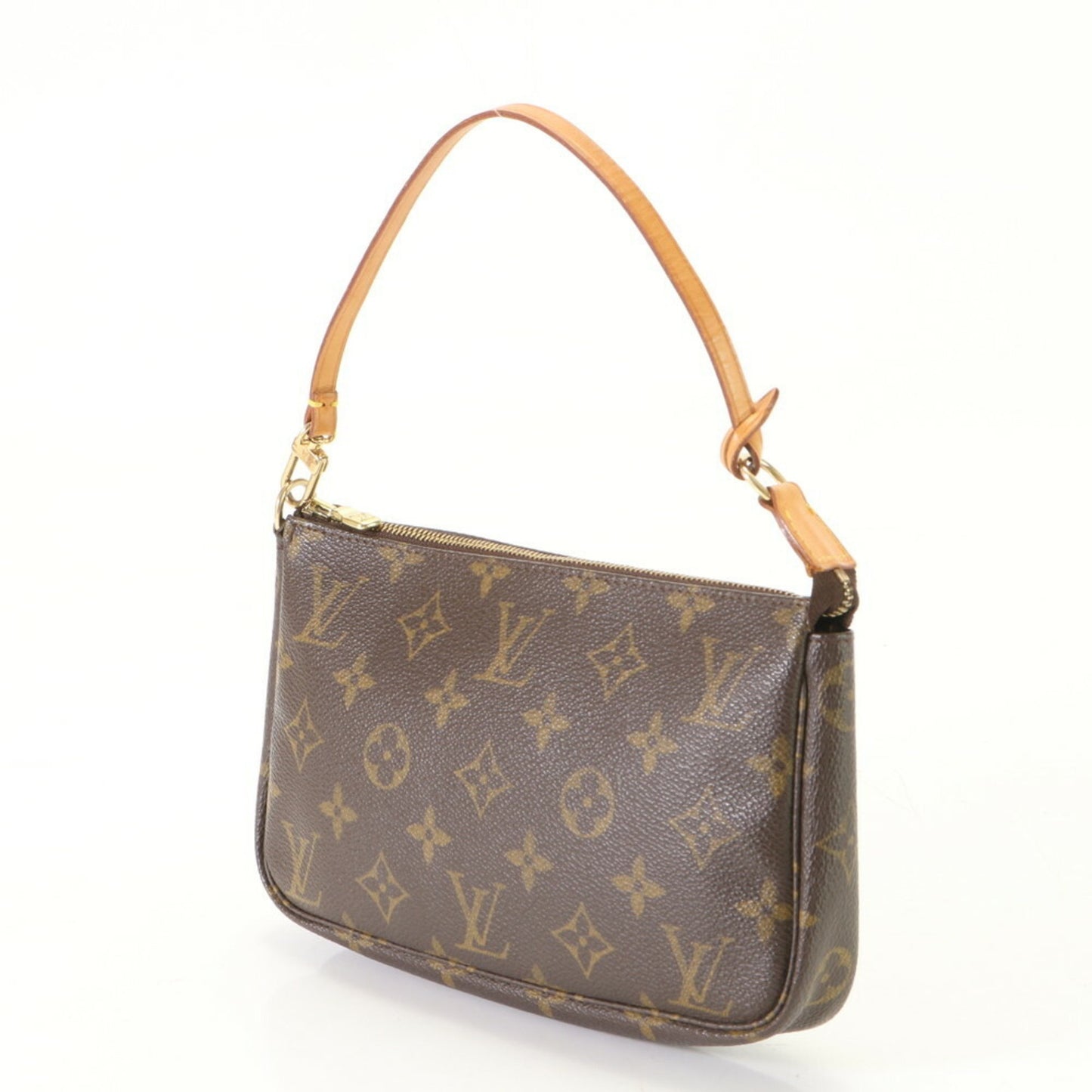 Louis Vuitton Pochette accessoires, Brown, Leather, clutch