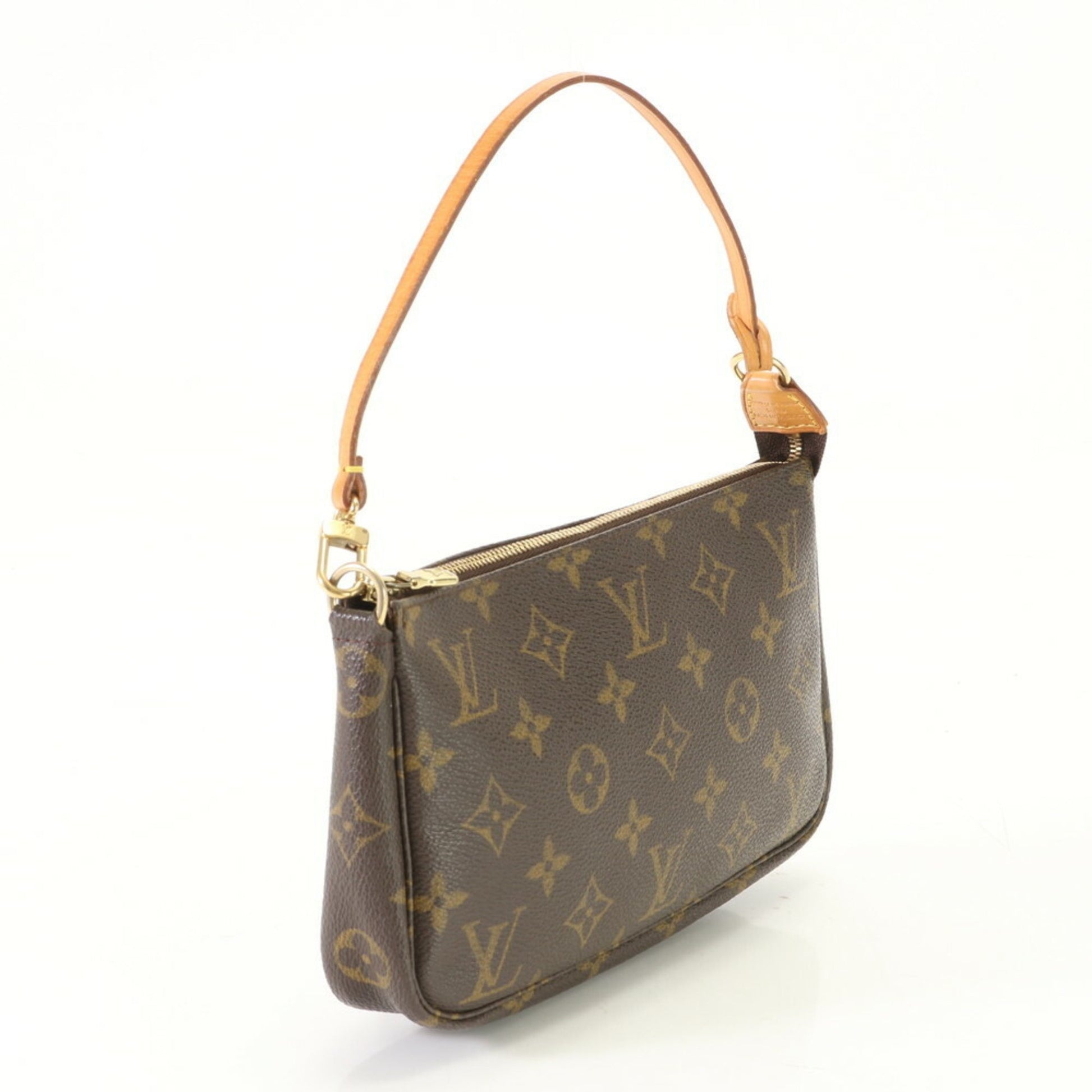 Louis Vuitton Pochette accessoires, Brown, Leather, clutch