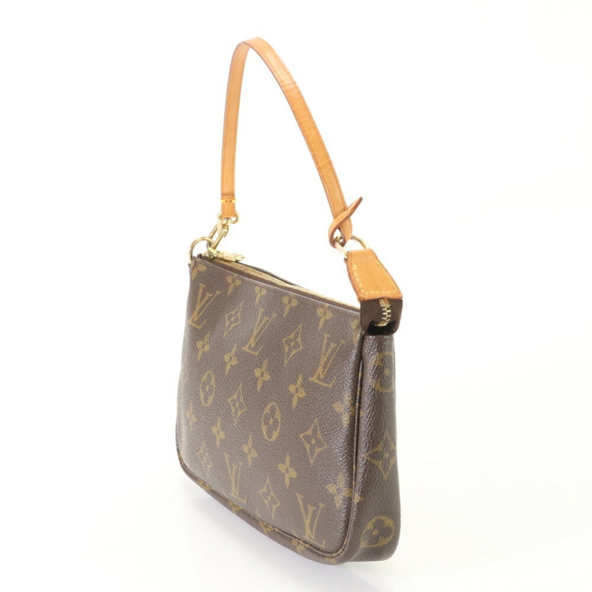 Louis Vuitton Pochette accessoires, Brown, Leather, clutch