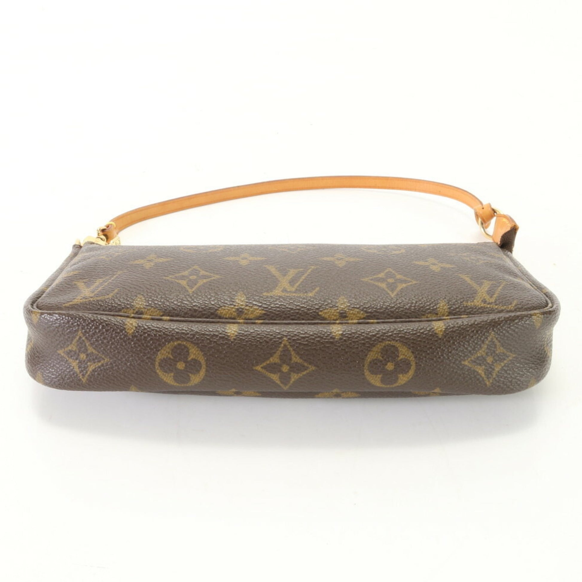 Louis Vuitton Pochette accessoires, Brown, Leather, clutch