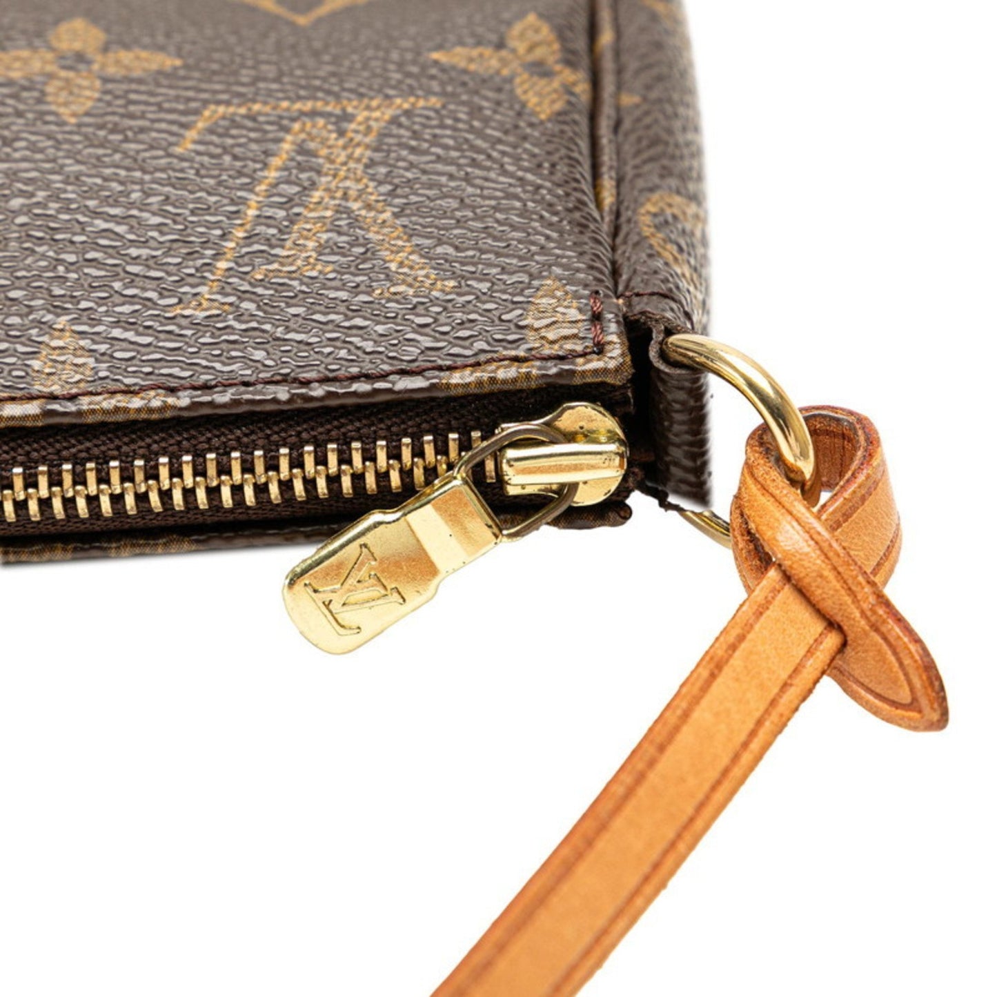 Louis Vuitton Pochette accessoires, Brown, Canvas, clutch