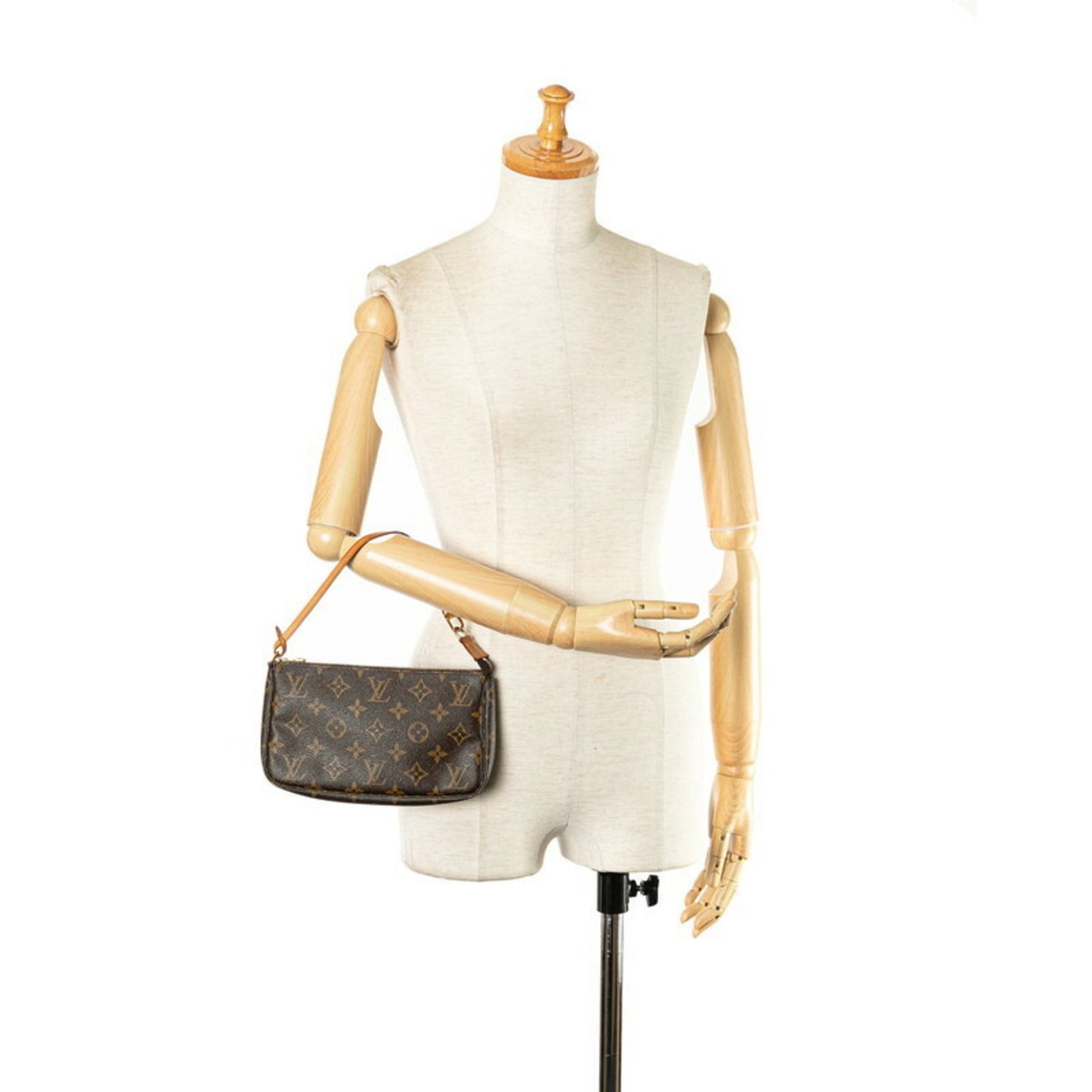 Louis Vuitton Pochette accessoires, Brown, Canvas, clutch