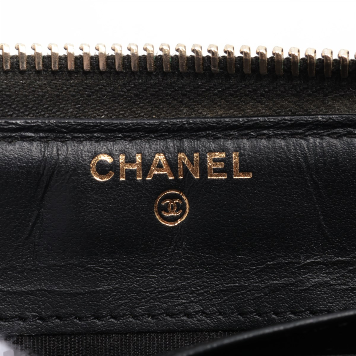 Chanel Boy, Black, Leather, wallet