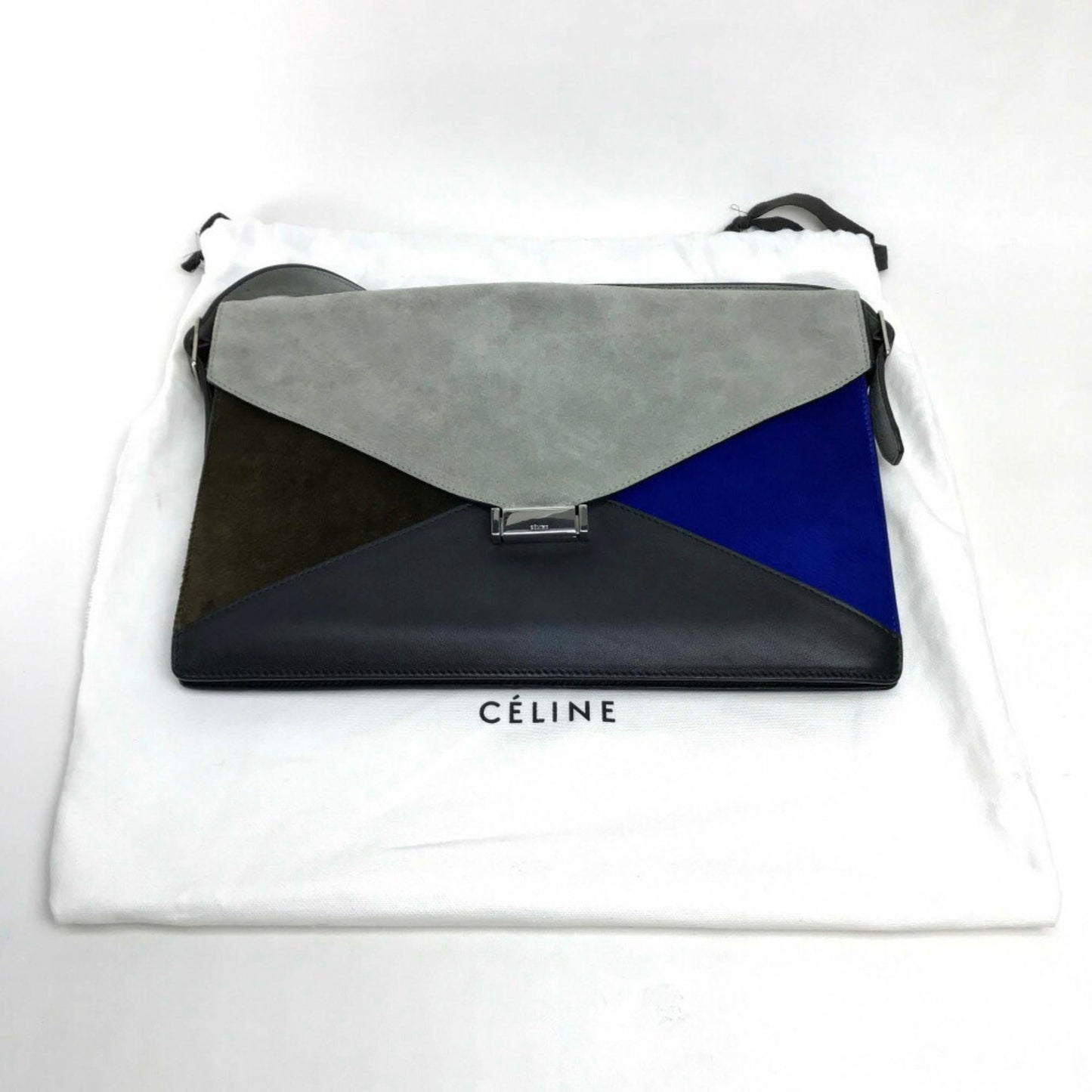 Céline Diamond, Multicolour, Leather, clutch