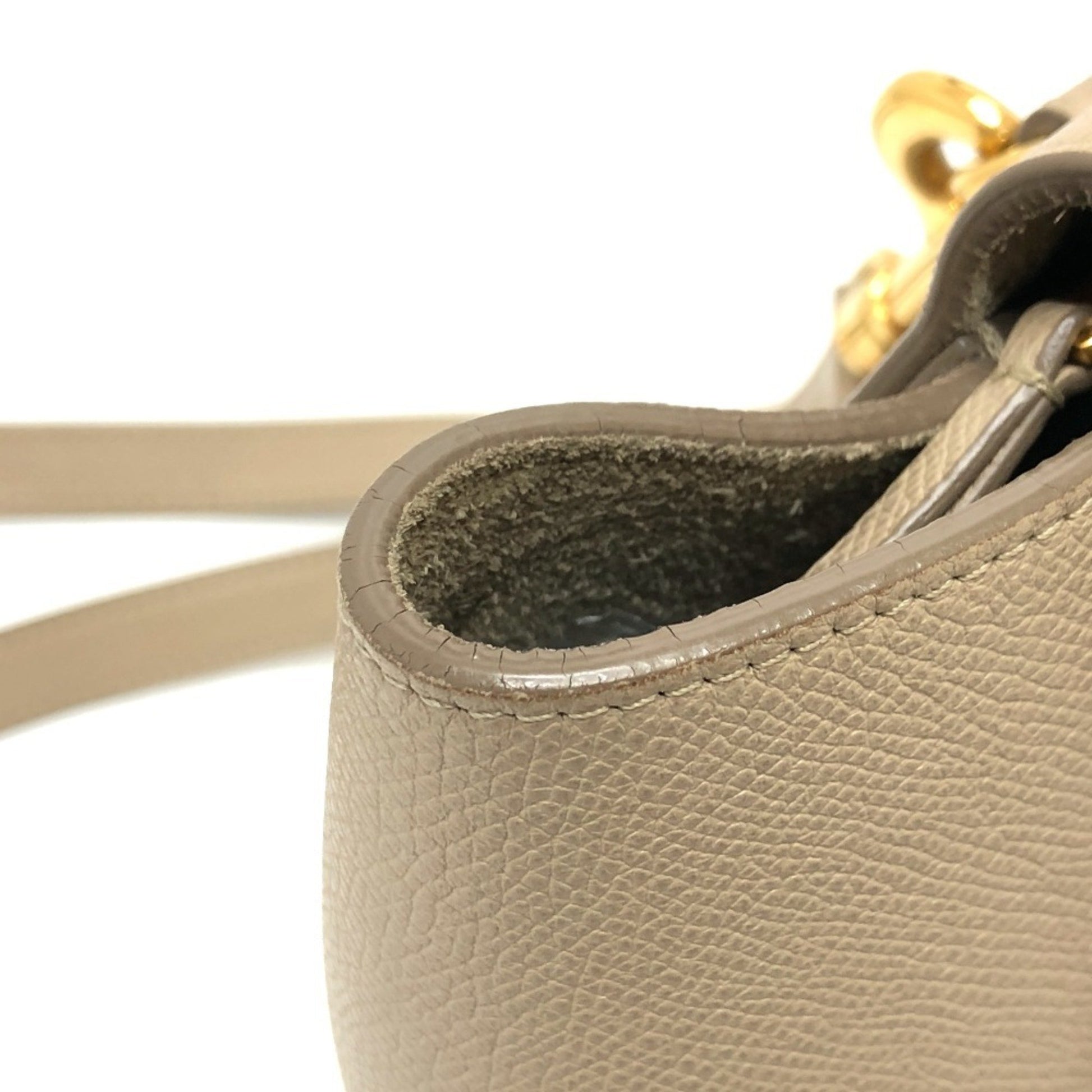 Céline Belt, Beige, Leather, handbag