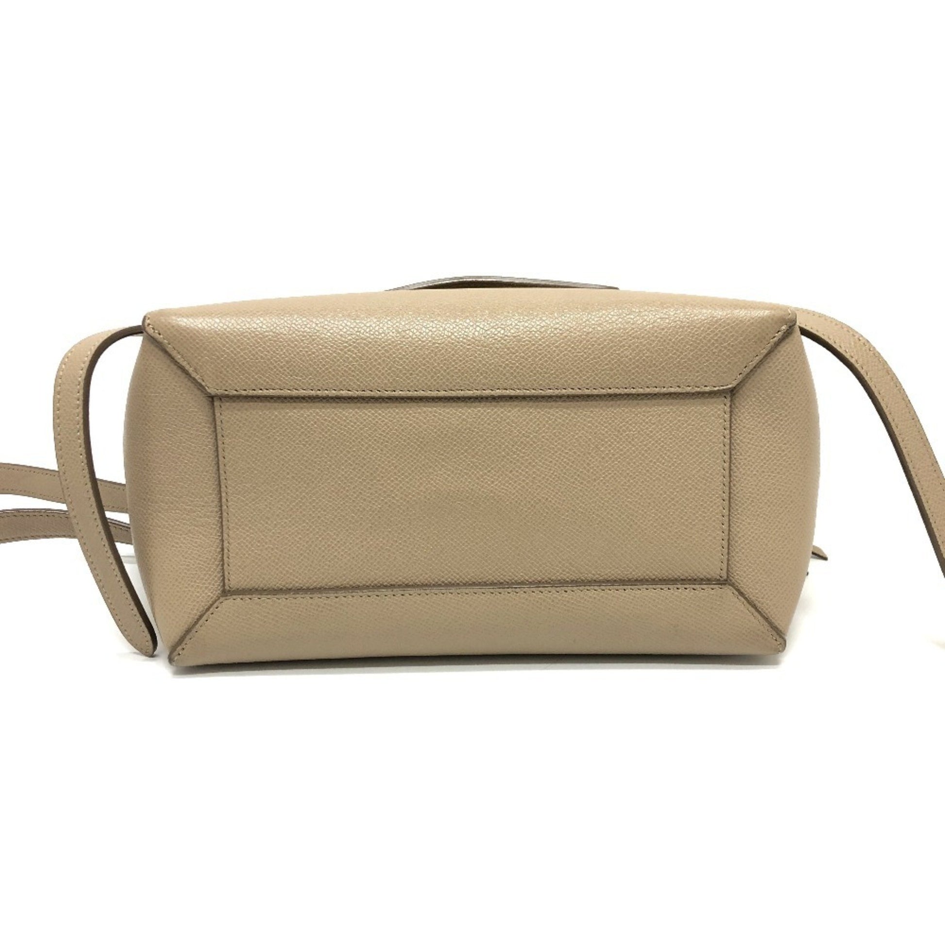 Céline Belt, Beige, Leather, handbag