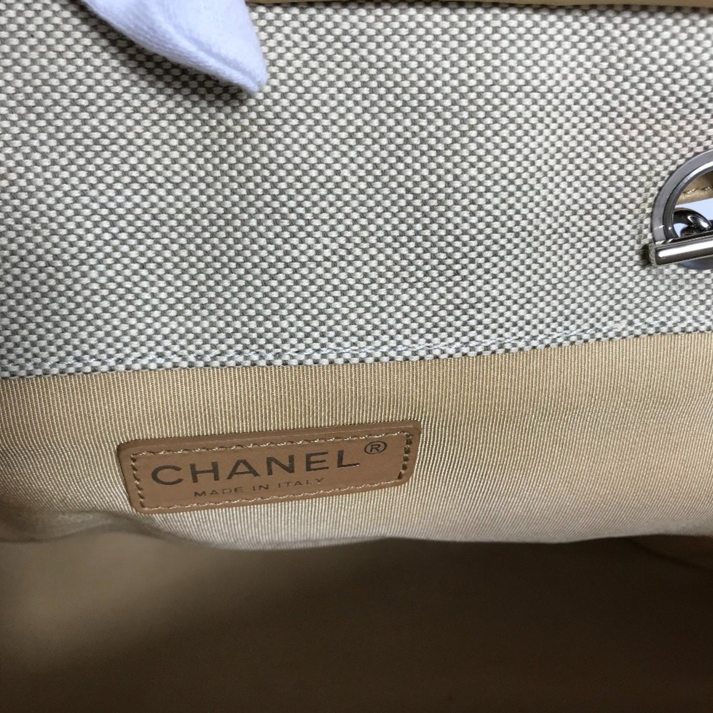 Chanel Camellia, Grey, Canvas, tote