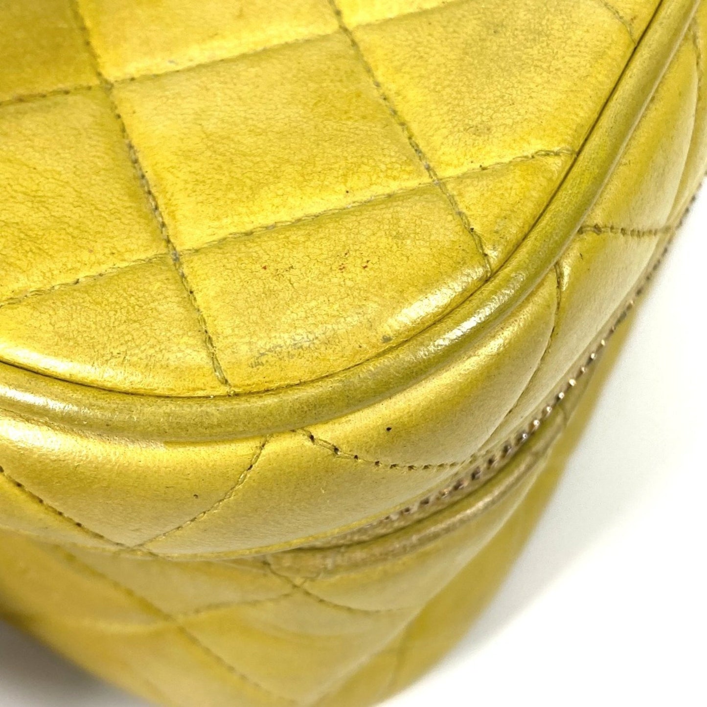 Chanel Vanity, Yellow, Leather, handbag