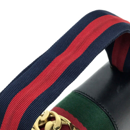 Gucci Sylvie, Black, Leather, shoulder