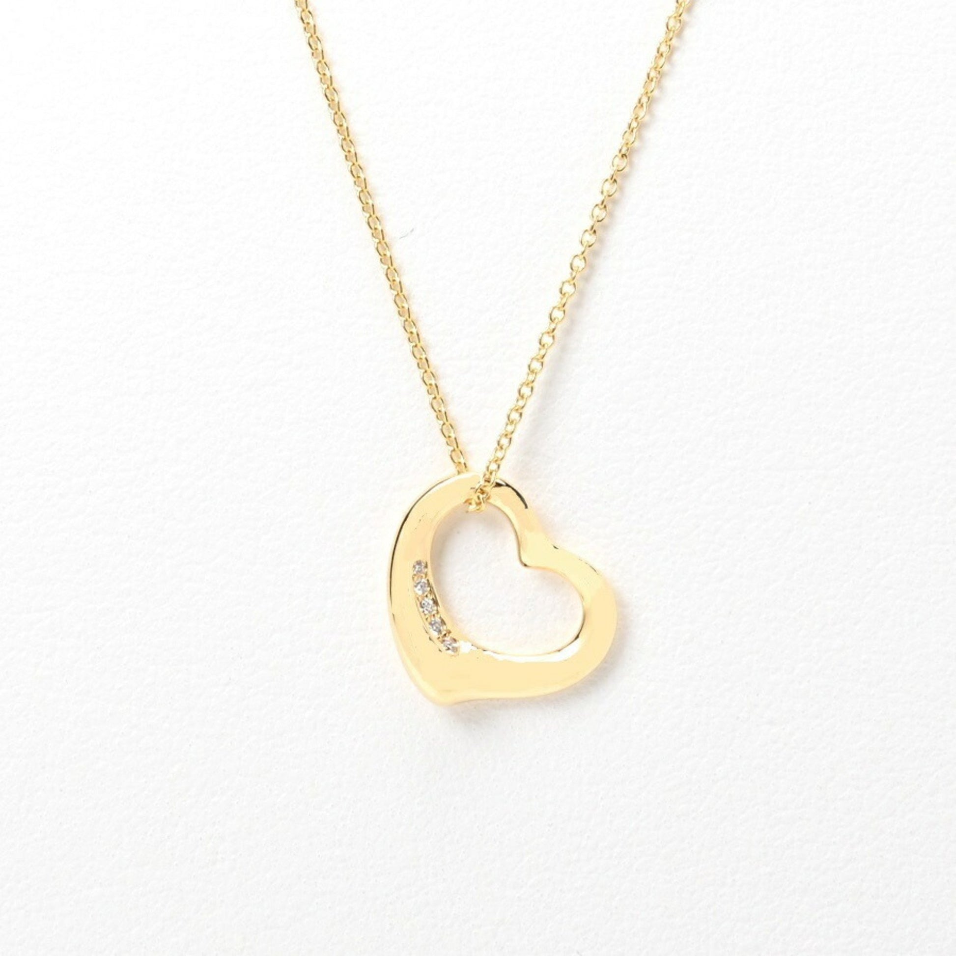 Tiffany & Co Open Heart, Gold, Yellow Gold, necklace