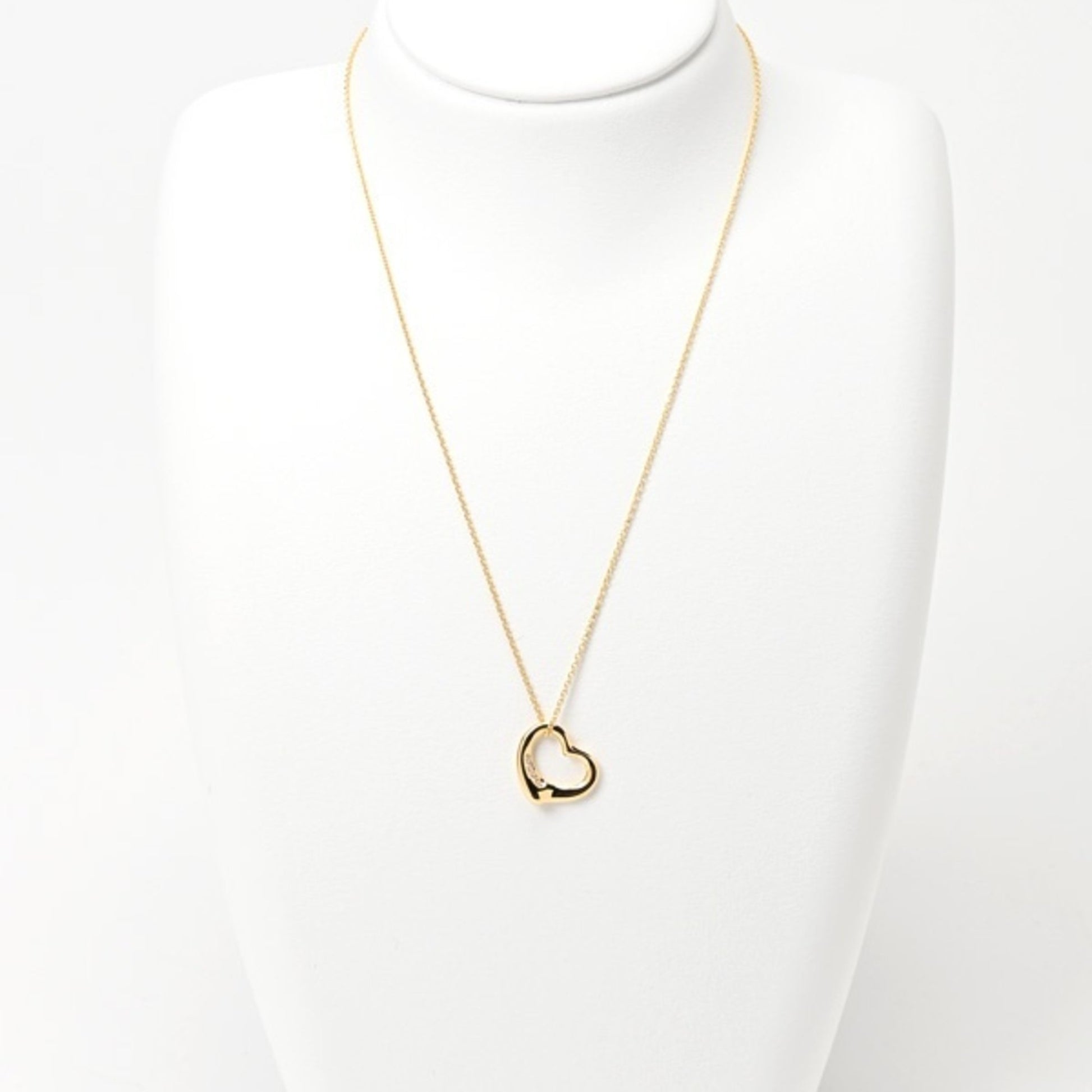 Tiffany & Co Open Heart, Gold, Yellow Gold, necklace