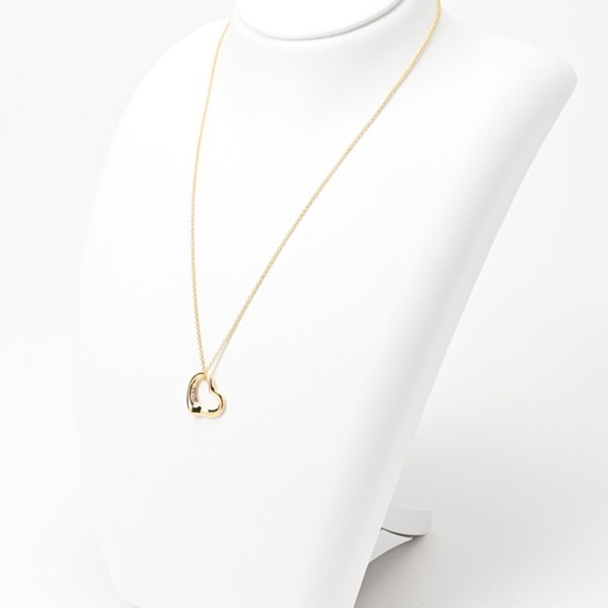 Tiffany & Co Open Heart, Gold, Yellow Gold, necklace