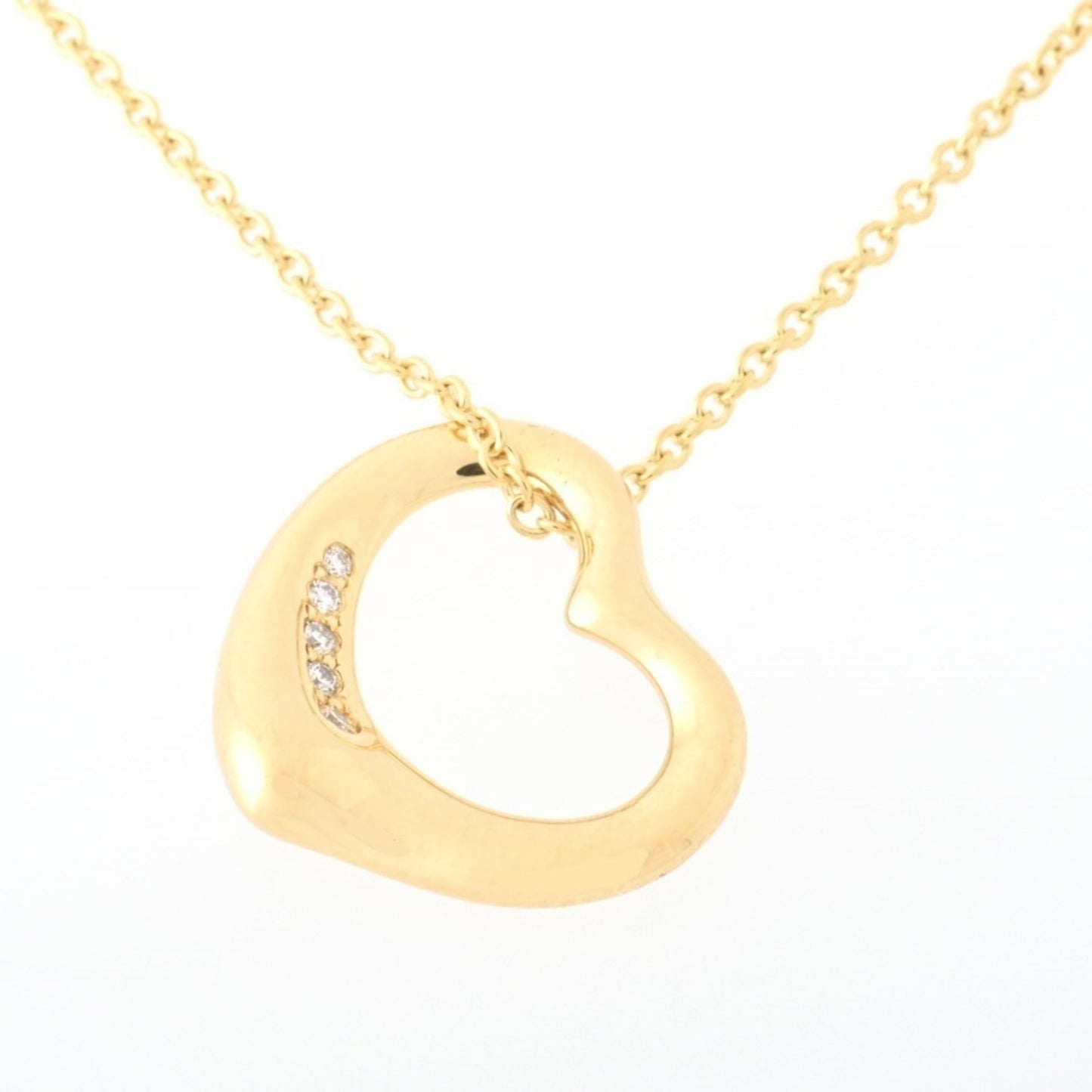 Tiffany & Co Open Heart, Gold, Yellow Gold, necklace