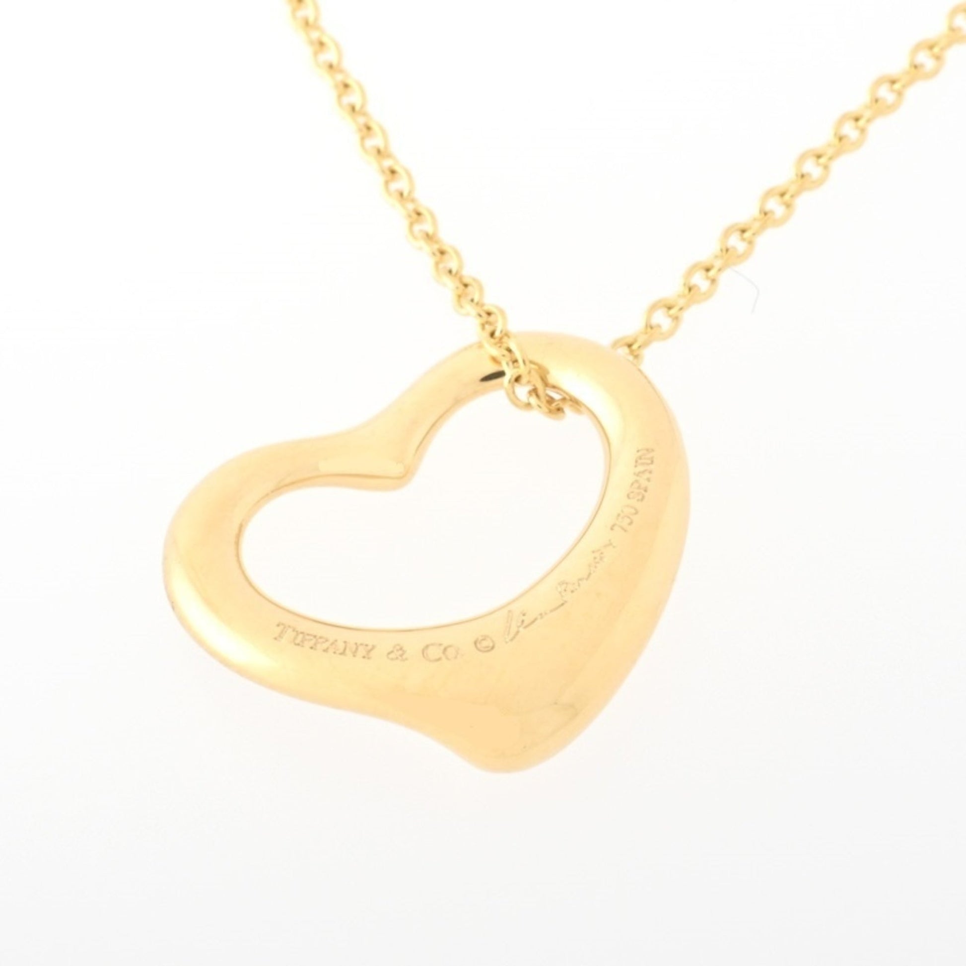 Tiffany & Co Open Heart, Gold, Yellow Gold, necklace