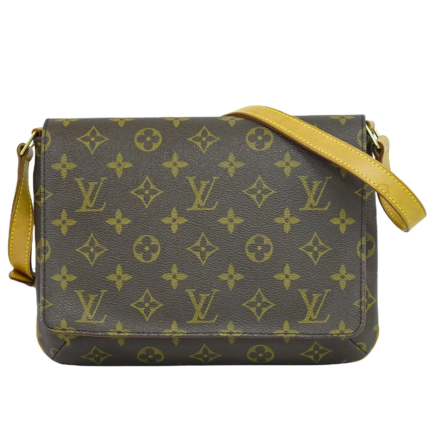 Louis Vuitton Musette Tango, Brown, Canvas, shoulder