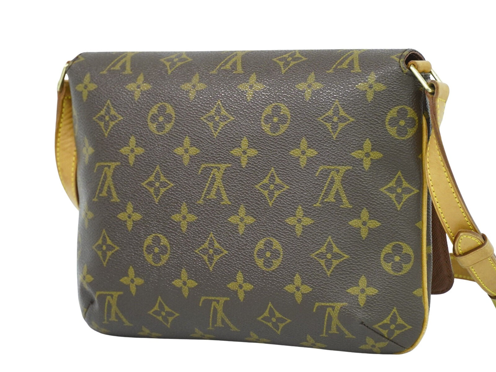 Louis Vuitton Musette Tango, Brown, Canvas, shoulder