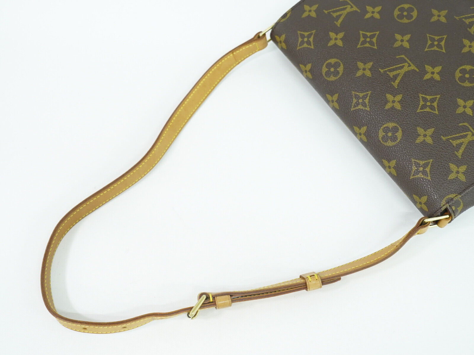 Louis Vuitton Musette Tango, Brown, Canvas, shoulder