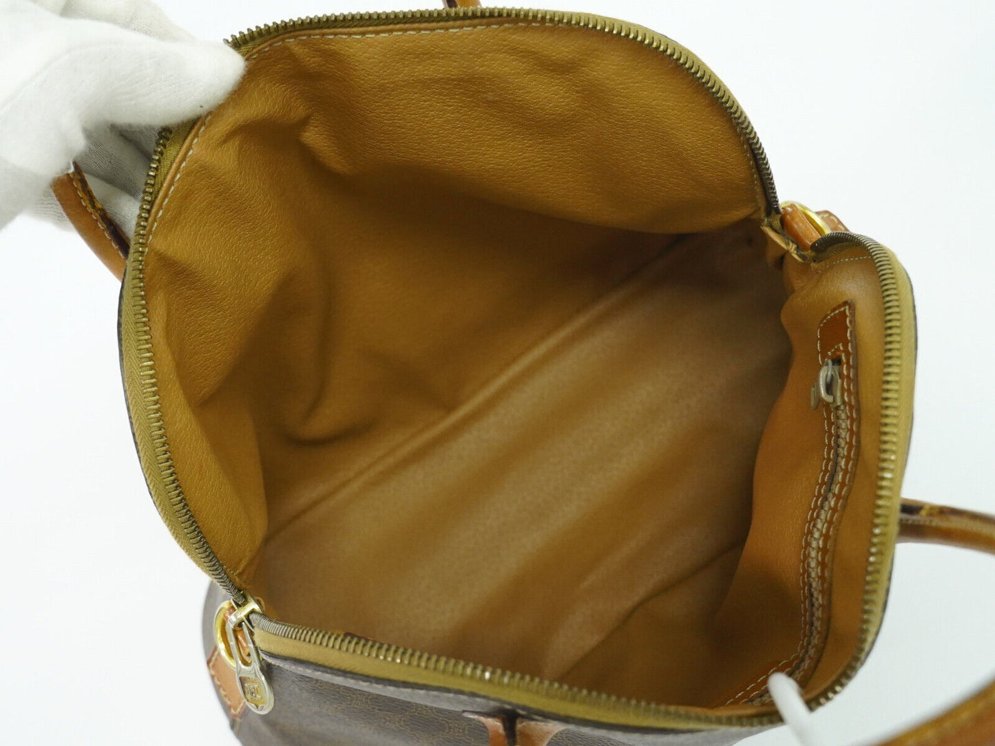 Céline Macadam, Brown, Canvas, handbag