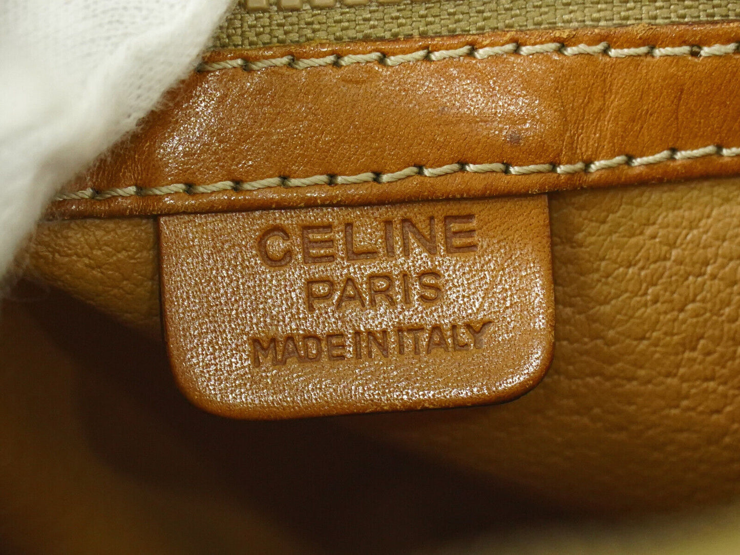 Céline Macadam, Brown, Canvas, handbag