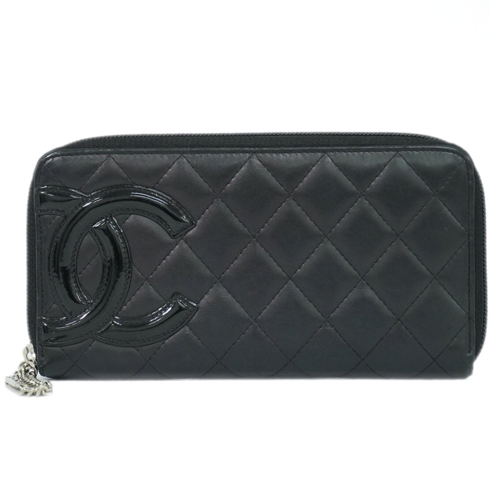 Chanel Cambon, Black, Leather, wallet