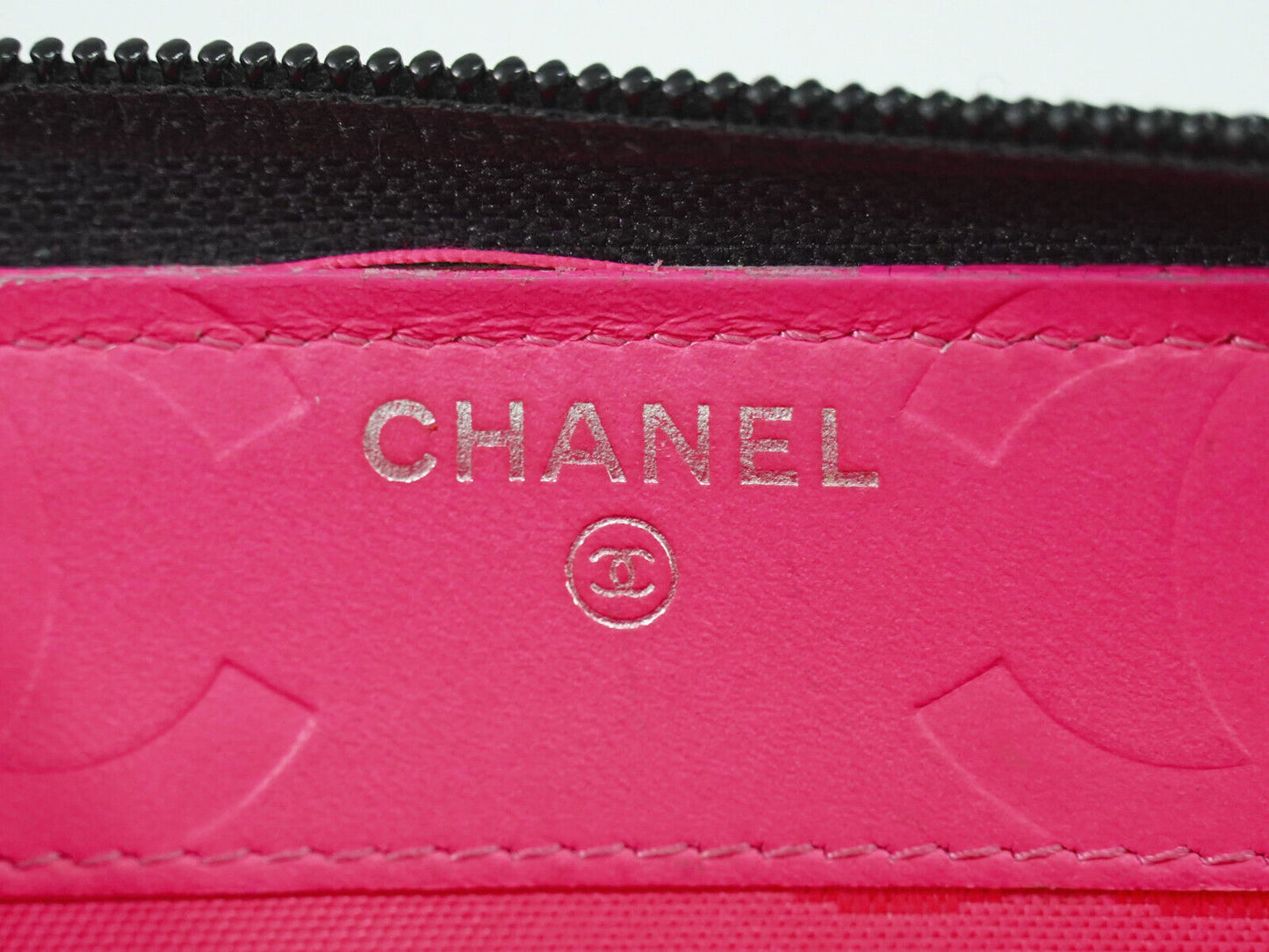 Chanel Cambon, Black, Leather, wallet